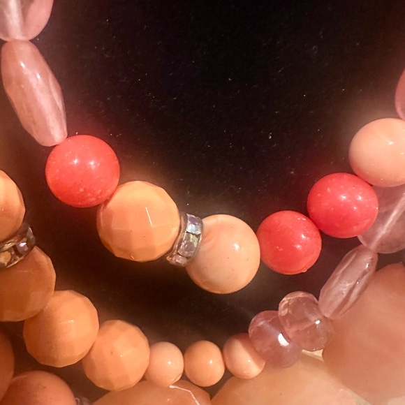 Banana Republic Multi-Strand Coral Toned  Necklace - Picture 4 of 5